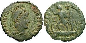 1 Follis /  AE2 Impero romano (27BC-395) Bronzo Teodosio I (347-395)
