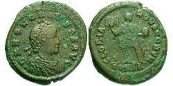 1 Follis /  AE2 Western Roman Empire (285-476) 青铜 Honorius  (384-423)
