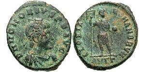 1 Follis /  AE2 Western Roman Empire (285-476) 青铜 Honorius  (384-423)