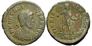 1 Follis /  AE2 Western Roman Empire (285-476) 青铜 阿卡狄奧斯