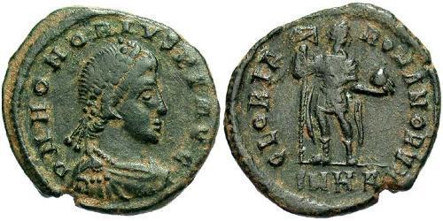 1 Follis /  AE2 Western Roman Empire (285-476) 青铜 Honorius  (384-423)