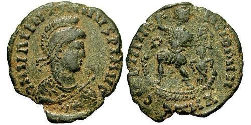 1 Follis /  AE2 羅馬帝國 青铜 瓦伦提尼安二世