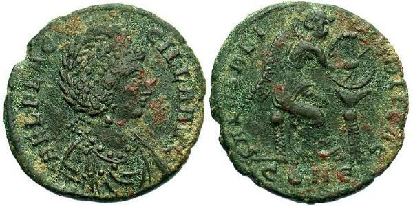1 Follis /  AE2 羅馬帝國 青铜 Aelia Flaccilla (?-385)