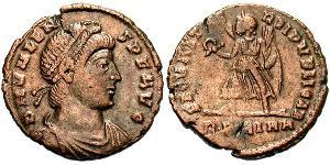 1 Follis /  AE3 Imperio bizantino (330-1453) Bronce Valente (328-378)