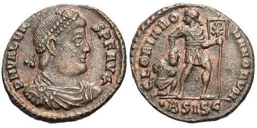 1 Follis /  AE3 Imperio bizantino (330-1453) Bronce Valente (328-378)