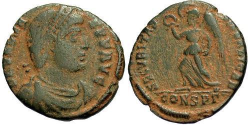 1 Follis /  AE3 Imperio bizantino (330-1453) Bronce Valente (328-378)