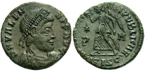 1 Follis /  AE3 Imperio bizantino (330-1453) Bronce Valente (328-378)