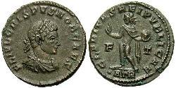 1 Follis /  AE3 Imperio romano (27BC-395) Bronce Crispo (305 - 326)