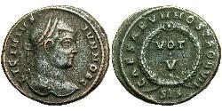 1 Follis /  AE3 Imperio romano (27BC-395) Bronce Crispo (305 - 326)