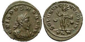 1 Follis /  AE3 Imperio romano (27BC-395) Bronce Crispo (305 - 326)