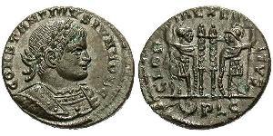 1 Follis /  AE3 Imperio romano (27BC-395) Bronce Constancio II (317 - 361)