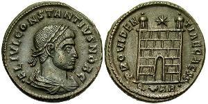 1 Follis /  AE3 Imperio romano (27BC-395) Bronce Constancio II (317 - 361)