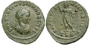 1 Follis /  AE3 Imperio romano (27BC-395) Bronce Constancio II (317 - 361)