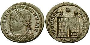 1 Follis /  AE3 Imperio romano (27BC-395) Bronce Constancio II (317 - 361)
