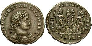 1 Follis /  AE3 Imperio romano (27BC-395) Bronce Constancio II (317 - 361)