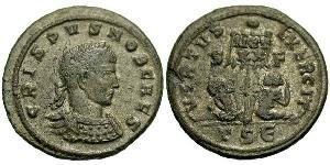1 Follis /  AE3 Imperio romano (27BC-395) Bronce Crispo (305 - 326)