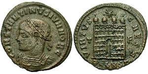 1 Follis /  AE3 Imperio romano (27BC-395) Bronce Constancio II (317 - 361)