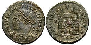 1 Follis /  AE3 Imperio romano (27BC-395) Bronce Constancio II (317 - 361)