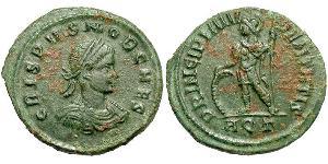 1 Follis /  AE3 Imperio romano (27BC-395) Bronce Crispo (305 - 326)
