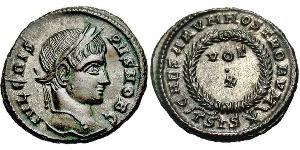 1 Follis /  AE3 Imperio romano (27BC-395) Bronce Crispo (305 - 326)