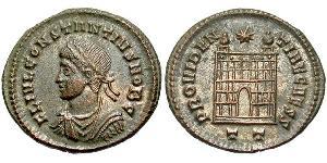 1 Follis /  AE3 Imperio romano (27BC-395) Bronce Constancio II (317 - 361)