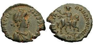 1 Follis /  AE3 Imperio romano (27BC-395) Bronce Teodosio I (347-395)