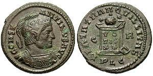 1 Follis /  AE3 Imperio romano (27BC-395) Bronce Constantino I (272 - 337)