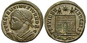 1 Follis /  AE3 Imperio romano (27BC-395) Bronce Constancio II (317 - 361)