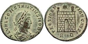 1 Follis /  AE3 Imperio romano (27BC-395) Bronce Constancio II (317 - 361)