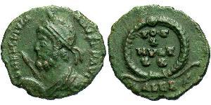 1 Follis /  AE3 Imperio romano (27BC-395) Bronce Juliano II  (331-363)