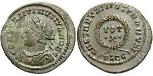 1 Follis /  AE3 Imperio romano (27BC-395) Bronce Constancio II (317 - 361)