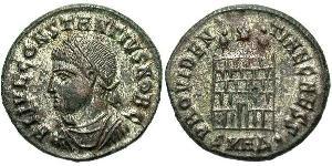 1 Follis /  AE3 Imperio romano (27BC-395) Bronce Constancio II (317 - 361)