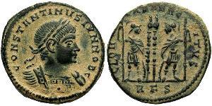 1 Follis /  AE3 Imperio romano (27BC-395) Bronce Constancio II (317 - 361)