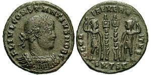 1 Follis /  AE3 Imperio romano (27BC-395) Bronce Constancio II (317 - 361)