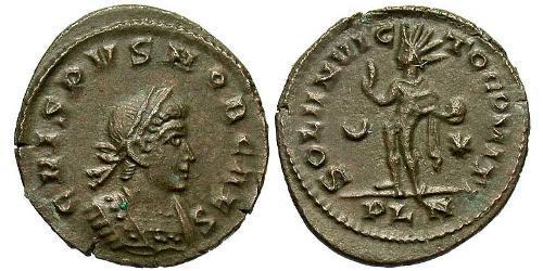 1 Follis /  AE3 Imperio romano (27BC-395) Bronce Crispo (305 - 326)