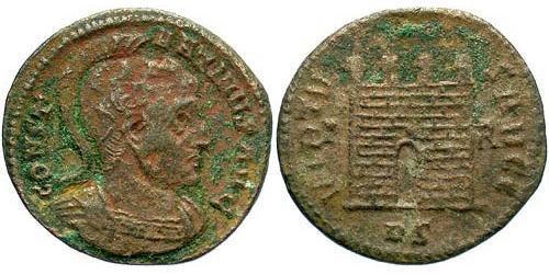 1 Follis /  AE3 Imperio romano (27BC-395) Bronce Constantino I (272 - 337)