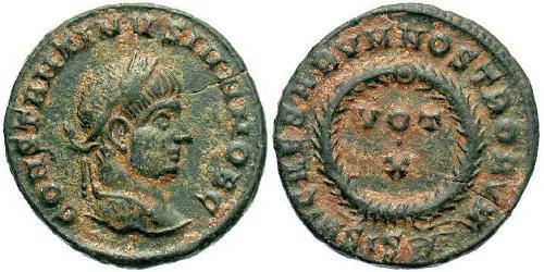 1 Follis /  AE3 Imperio romano (27BC-395) Bronce Constancio II (317 - 361)