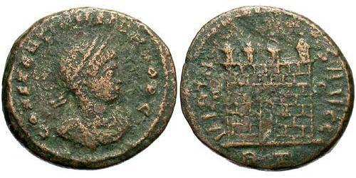 1 Follis /  AE3 Imperio romano (27BC-395) Bronce Constancio II (317 - 361)