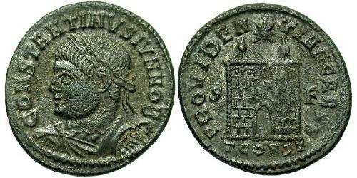 1 Follis /  AE3 Imperio romano (27BC-395) Bronce Constancio II (317 - 361)