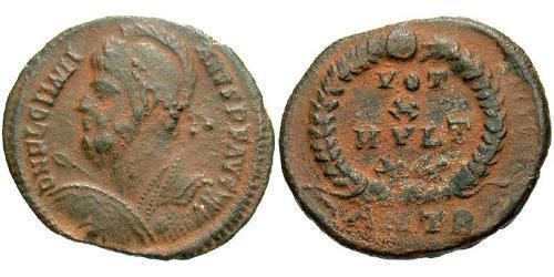 1 Follis /  AE3 Imperio romano (27BC-395) Bronce Juliano II  (331-363)