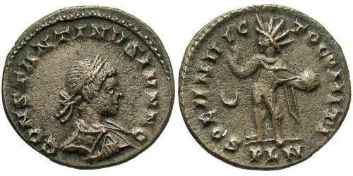 1 Follis /  AE3 Imperio romano (27BC-395) Bronce Constancio II (317 - 361)