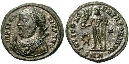 1 Follis /  AE3 Imperio romano (27BC-395) Bronce Licinio I (265-324)