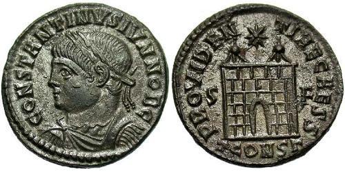 1 Follis /  AE3 Imperio romano (27BC-395) Bronce Constancio II (317 - 361)