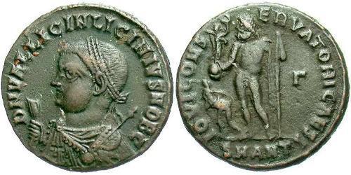 1 Follis /  AE3 Imperio romano (27BC-395) Bronce Licinius II (315-326)