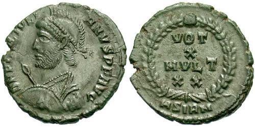 1 Follis /  AE3 Imperio romano (27BC-395) Bronce Juliano II  (331-363)