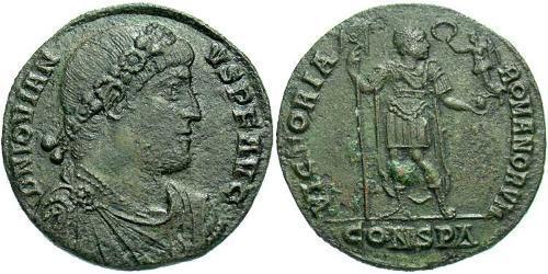 1 Follis /  AE3 Imperio romano (27BC-395) Bronce Joviano (331- 364)