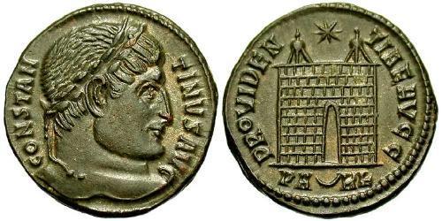 1 Follis /  AE3 Imperio romano (27BC-395) Bronce Constantino I (272 - 337)
