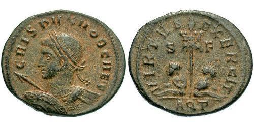 1 Follis /  AE3 Imperio romano (27BC-395) Bronce Crispo (305 - 326)