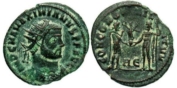 1 Follis /  AE3 Imperio romano (27BC-395) Bronce Maximiano (250-310)