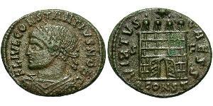 1 Follis /  AE3 Imperio romano de Occidente (285-476) Bronce Constancio II (317 - 361)